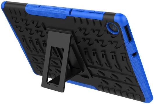 Lenovo Tab M10 Plus / FHD Plus Hoes Robuust Hybride Back Cover Blauw afbeelding 9