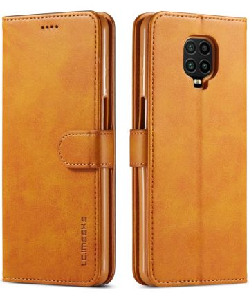 Xiaomi Redmi Note 9S / Note 9 Pro Leren Portemonnee Book Hoesje Bruin Hoesjes