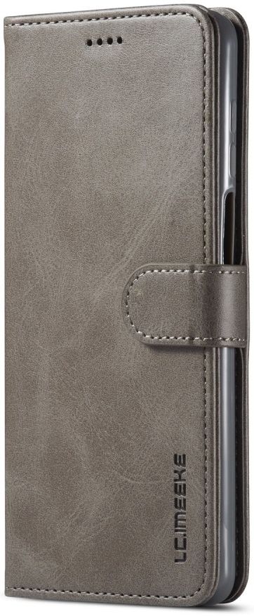Xiaomi Redmi Note 9S/Note 9 Pro Leren Portemonnee Book Hoesje Grijs afbeelding 2
