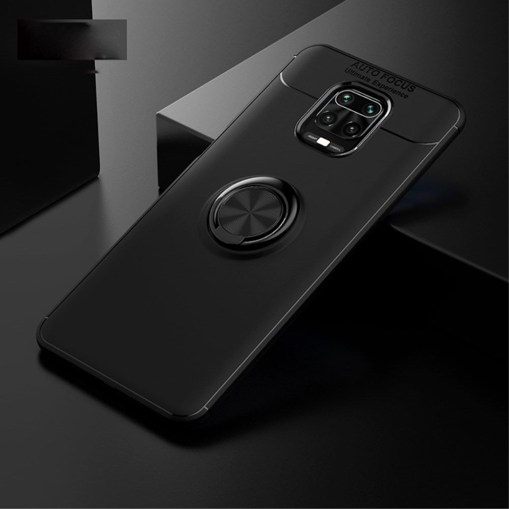 Xiaomi Redmi Note 9S / Note 9 Pro Hoesje met Ring Kickstand Zwart afbeelding 1