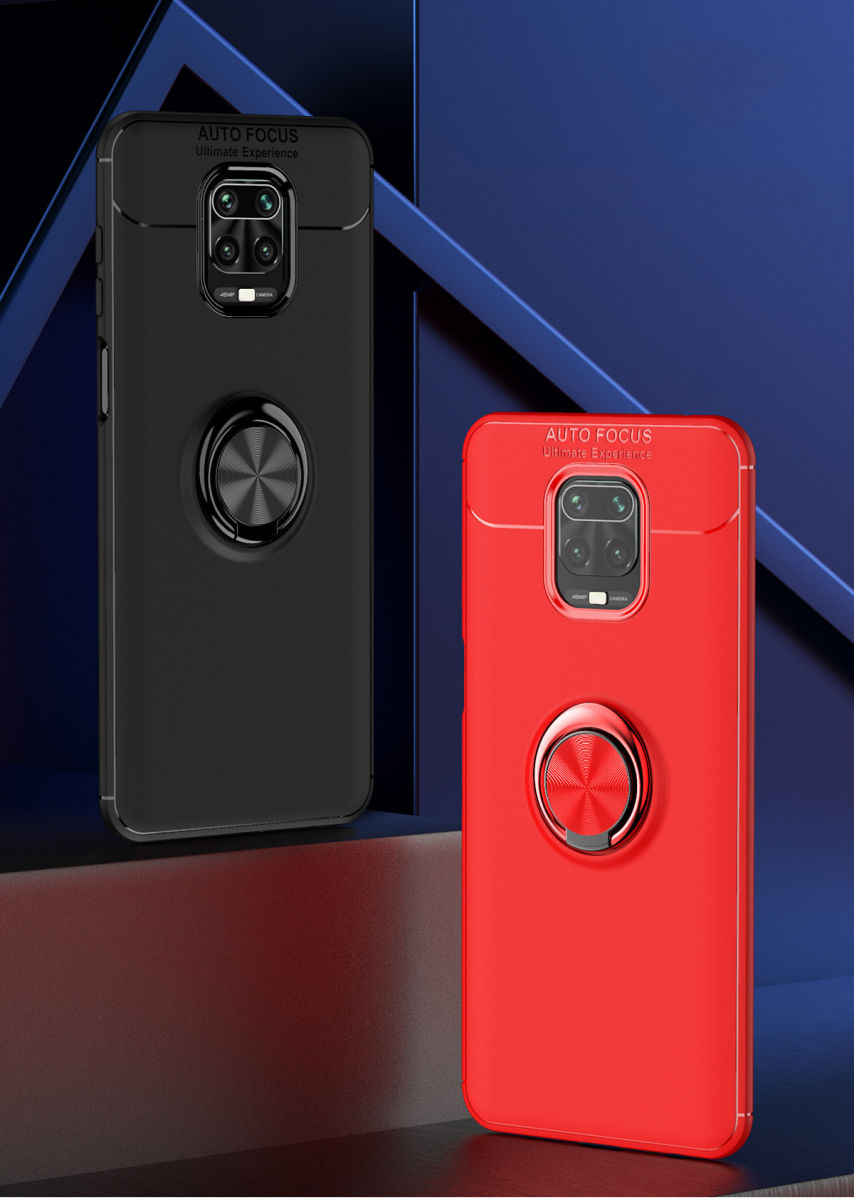 Xiaomi Redmi Note 9S / Note 9 Pro Hoesje met Ring Kickstand Blauw afbeelding 2