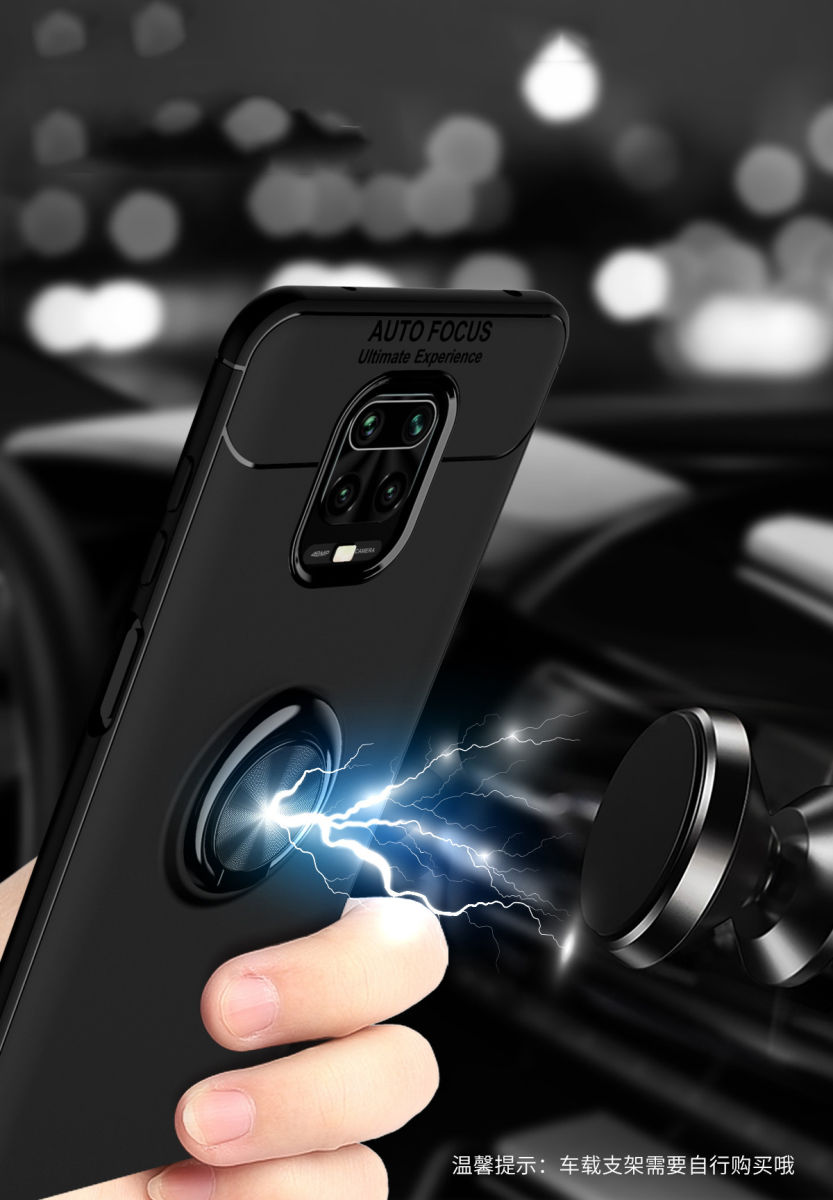 Xiaomi Redmi Note 9S / Note 9 Pro Hoesje met Ring Kickstand Blauw afbeelding 7