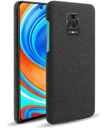 Xiaomi Redmi Note 9S / Note 9 Pro Stoffen Hoesje Back Cover Zwart