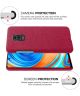 Xiaomi Redmi Note 9S / Note 9 Pro Stoffen Hoesje Back Cover Rood
