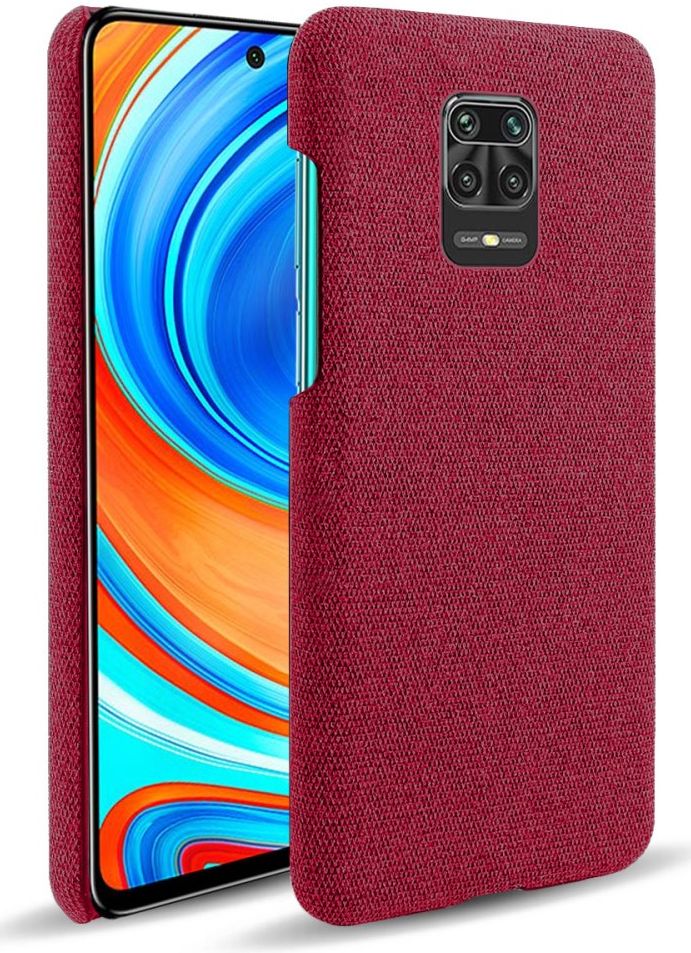 Xiaomi Redmi Note 9S / Note 9 Pro Stoffen Hoesje Back Cover Rood afbeelding 1