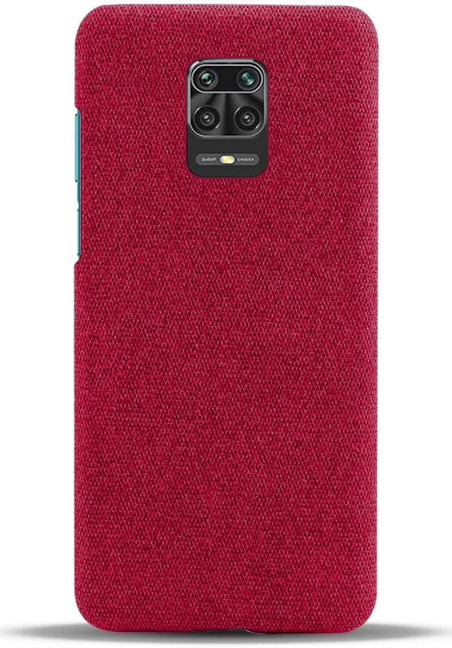 Xiaomi Redmi Note 9S / Note 9 Pro Stoffen Hoesje Back Cover Rood afbeelding 3