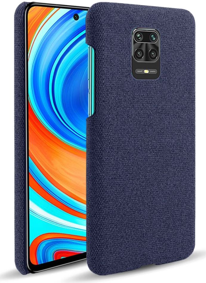Xiaomi Redmi Note 9S / Note 9 Pro Stoffen Hoesje Back Cover Blauw afbeelding 1