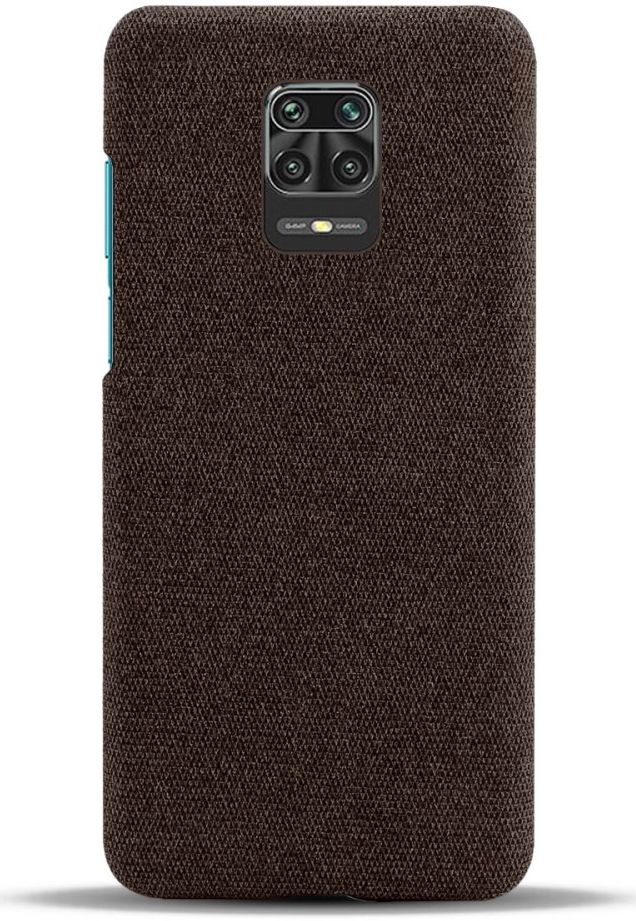 Xiaomi Redmi Note 9S / Note 9 Pro Stoffen Hoesje Back Cover Bruin afbeelding 3