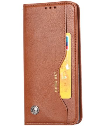 Xiaomi Redmi Note 9S / Note 9 Pro Hoesje Portemonnee Book Case Bruin Hoesjes