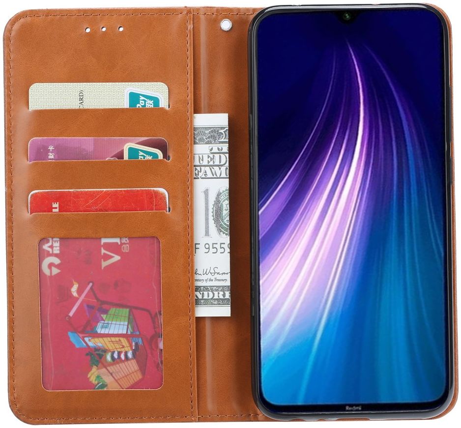 Xiaomi Redmi Note 9S / Note 9 Pro Hoesje Portemonnee Book Case Bruin afbeelding 3