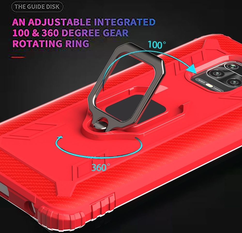 Xiaomi Redmi Note 9S / Note 9 Pro Hybride Hoesje Met Kickstand Rood afbeelding 7