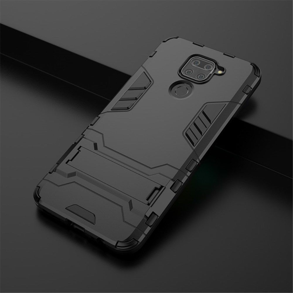 Xiaomi Redmi Note 9 Hybride Hoesje met Kickstand Zwart afbeelding 9