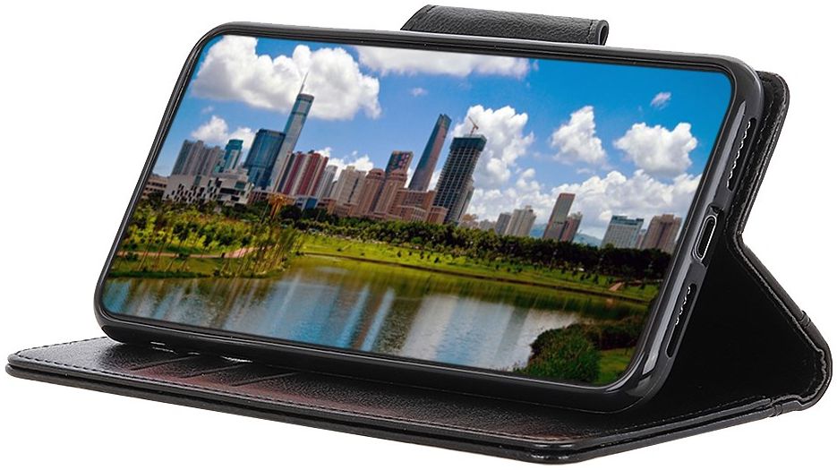 Xiaomi Redmi Note 9S / Note 9 Pro Portemonnee Hoesje Kunstleer Zwart afbeelding 4