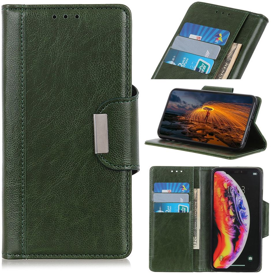Xiaomi Redmi Note 9 Portemonnee Hoesje Kunstleer Groen afbeelding 2