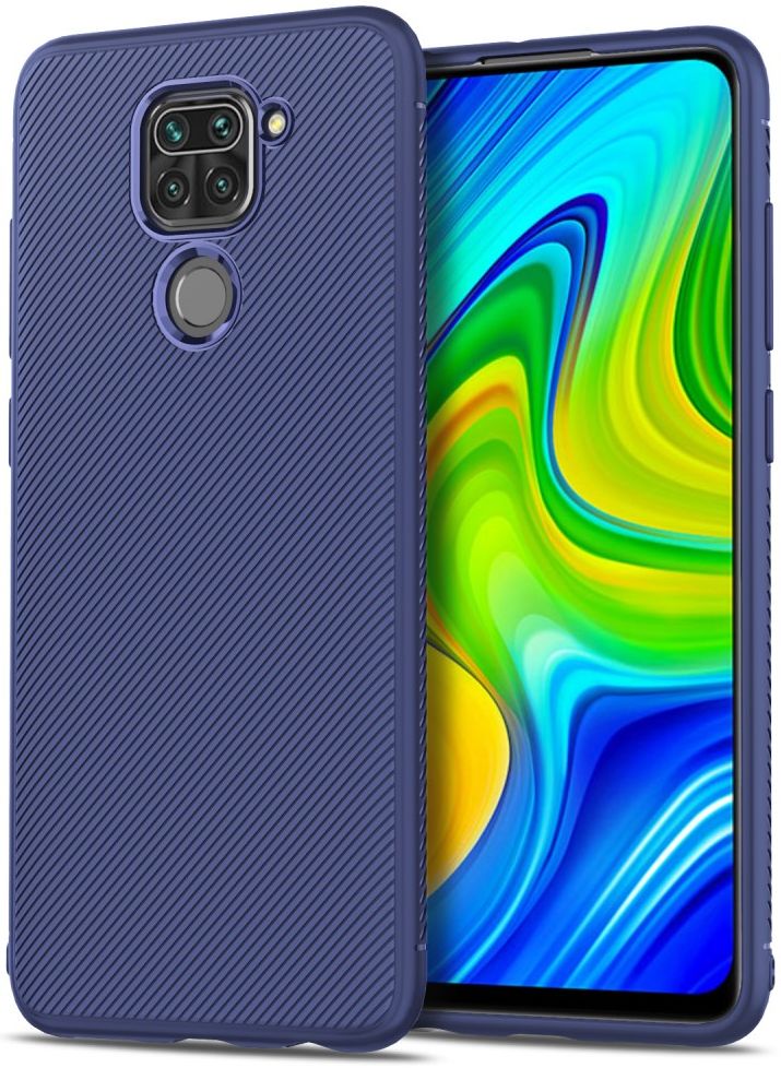 Xiaomi Redmi Note 9 Hoesje Twill Slim Textuur Blauw afbeelding 1
