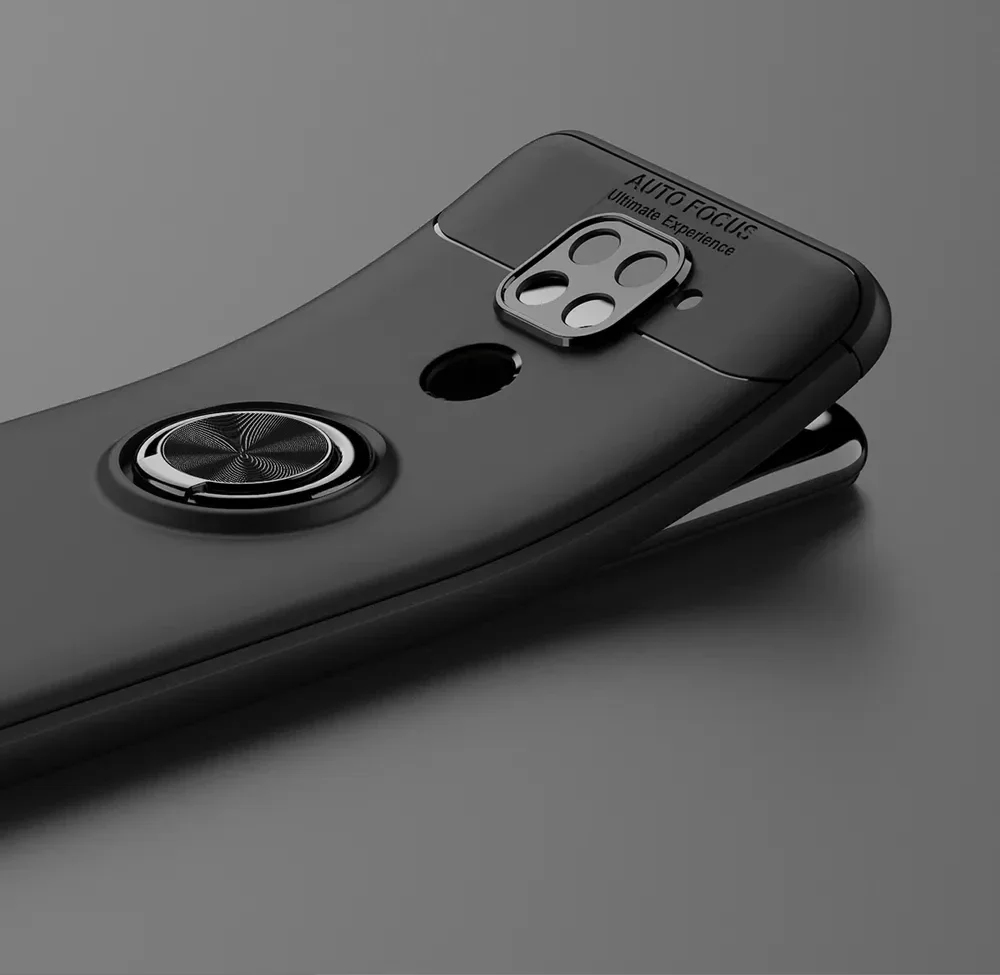 Xiaomi Redmi Note 9 Hoesje met Ring Kickstand Zwart afbeelding 10
