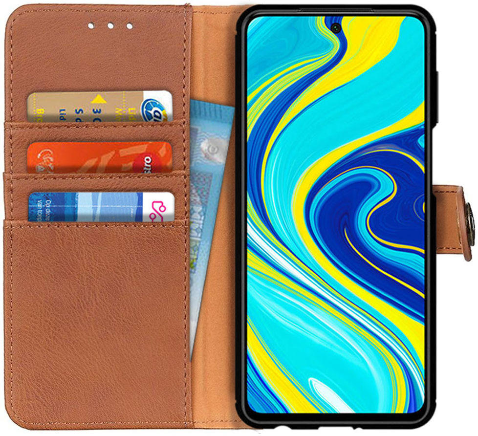 Xiaomi Redmi Note 9S / Note 9 Pro Hoesje Vintage Portemonnee Bruin afbeelding 1