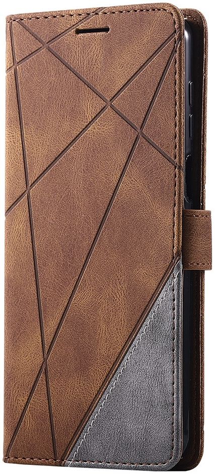 Xiaomi Redmi Note 9S / Note 9 Pro Hoesje Geometrie Portemonnee Bruin afbeelding 13