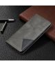Xiaomi Redmi Note 9 Hoesje Geometrie Portemonnee Grijs