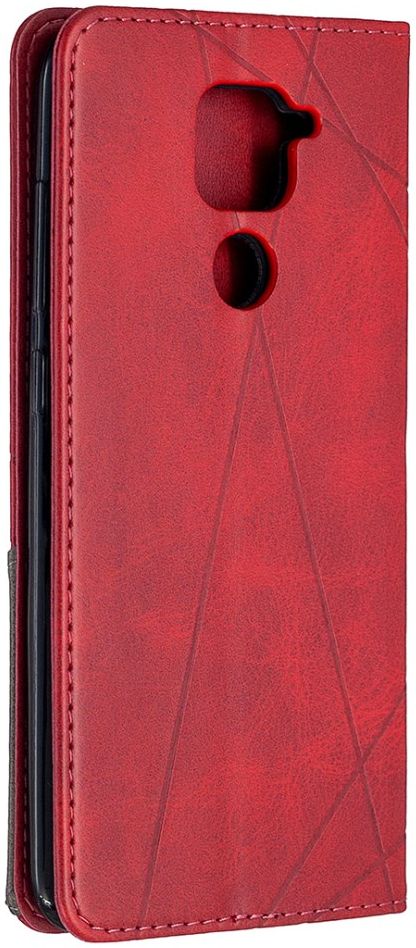 Xiaomi Redmi Note 9 Hoesje Geometrie Portemonnee Rood afbeelding 2