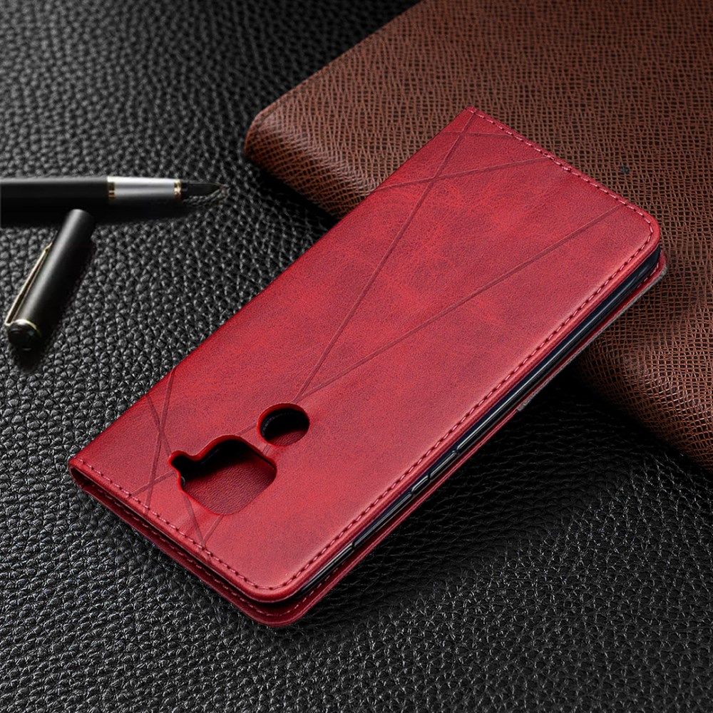 Xiaomi Redmi Note 9 Hoesje Geometrie Portemonnee Rood afbeelding 9