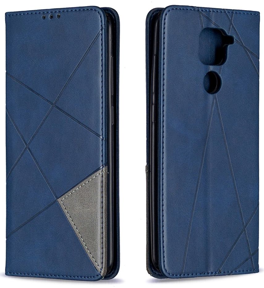 Xiaomi Redmi Note 9 Hoesje Geometrie Portemonnee Blauw afbeelding 4