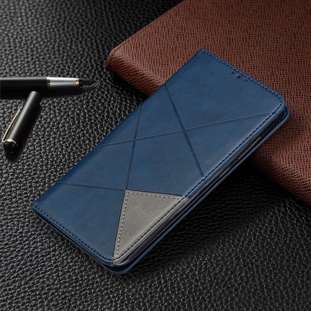 Xiaomi Redmi Note 9 Hoesje Geometrie Portemonnee Blauw afbeelding 8
