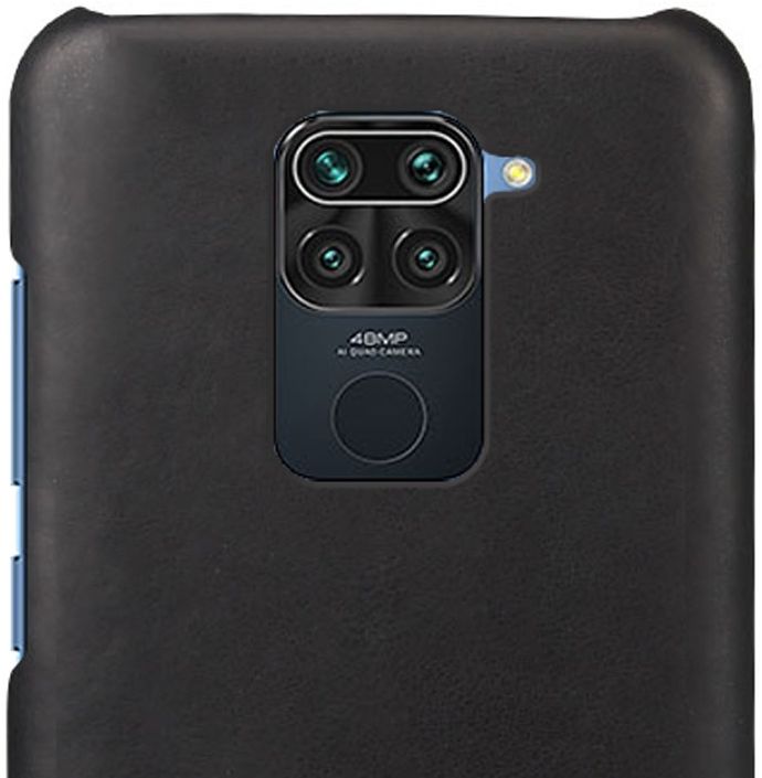 Xiaomi Redmi Note 9 Hoesje Crazy Horse Lederen Coating Zwart afbeelding 3