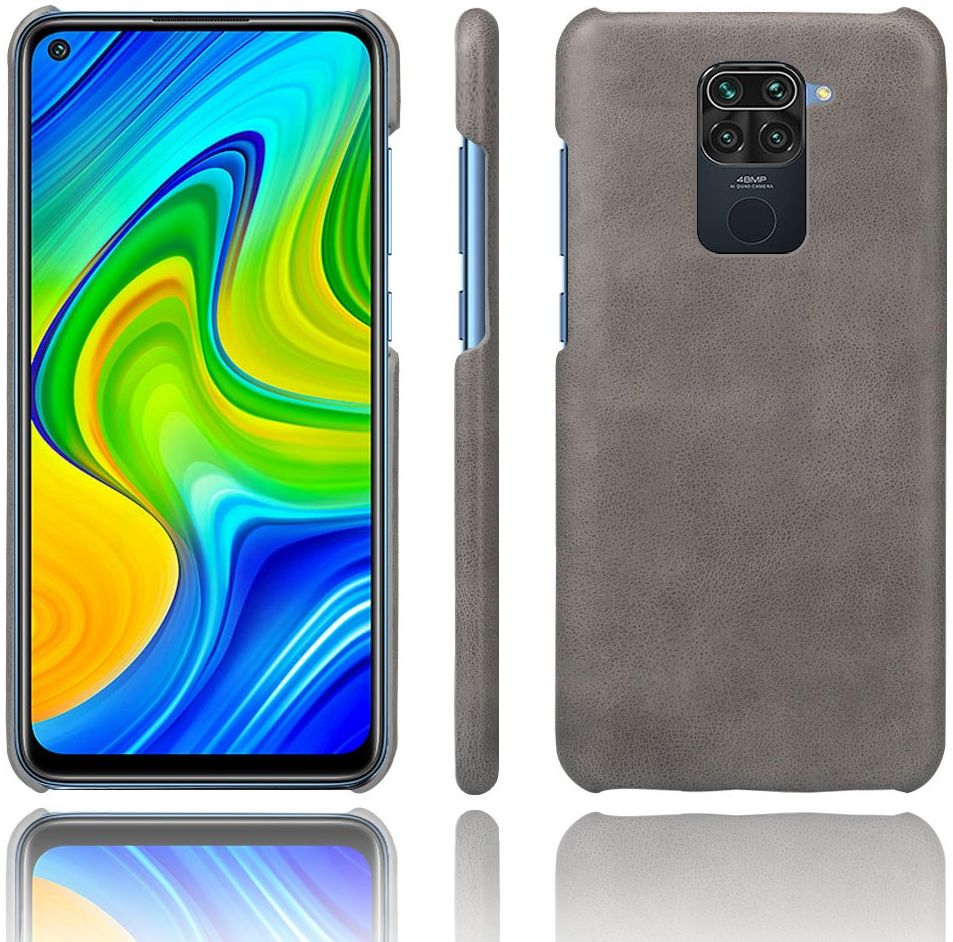 Xiaomi Redmi Note 9 Hoesje Crazy Horse Lederen Coating Grijs afbeelding 1