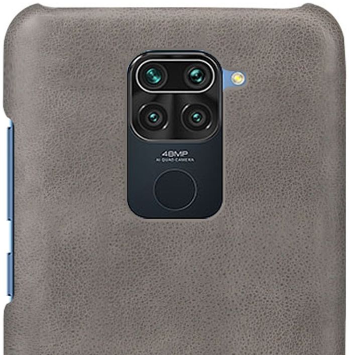 Xiaomi Redmi Note 9 Hoesje Crazy Horse Lederen Coating Grijs afbeelding 3