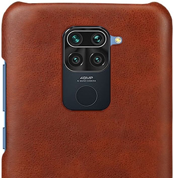 Xiaomi Redmi Note 9 Hoesje Crazy Horse Lederen Coating Bruin afbeelding 3