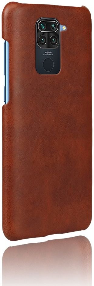 Xiaomi Redmi Note 9 Hoesje Crazy Horse Lederen Coating Bruin afbeelding 2