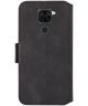 Xiaomi Redmi Note 9 Vintage Book Case Hoesje Zwart
