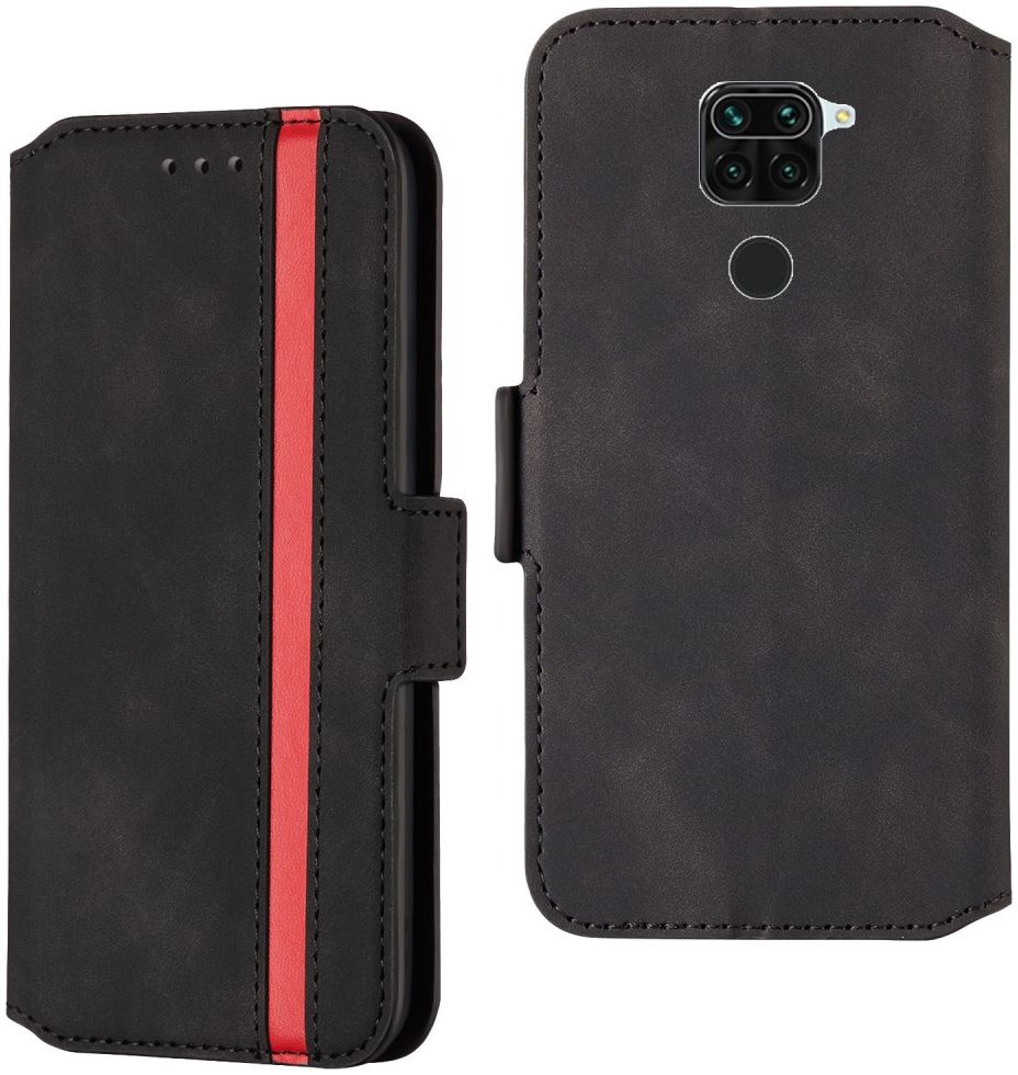 Xiaomi Redmi Note 9 Vintage Book Case Hoesje Zwart afbeelding 11