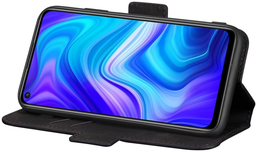 Xiaomi Redmi Note 9 Vintage Book Case Hoesje Zwart afbeelding 3