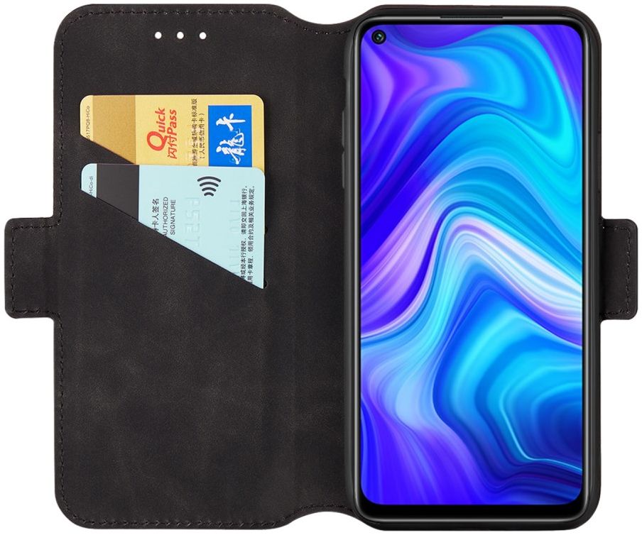 Xiaomi Redmi Note 9 Vintage Book Case Hoesje Zwart afbeelding 2