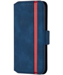 Xiaomi Redmi Note 9 Vintage Book Case Hoesje Blauw