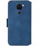 Xiaomi Redmi Note 9 Vintage Book Case Hoesje Blauw