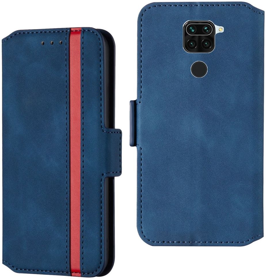 Xiaomi Redmi Note 9 Vintage Book Case Hoesje Blauw afbeelding 2