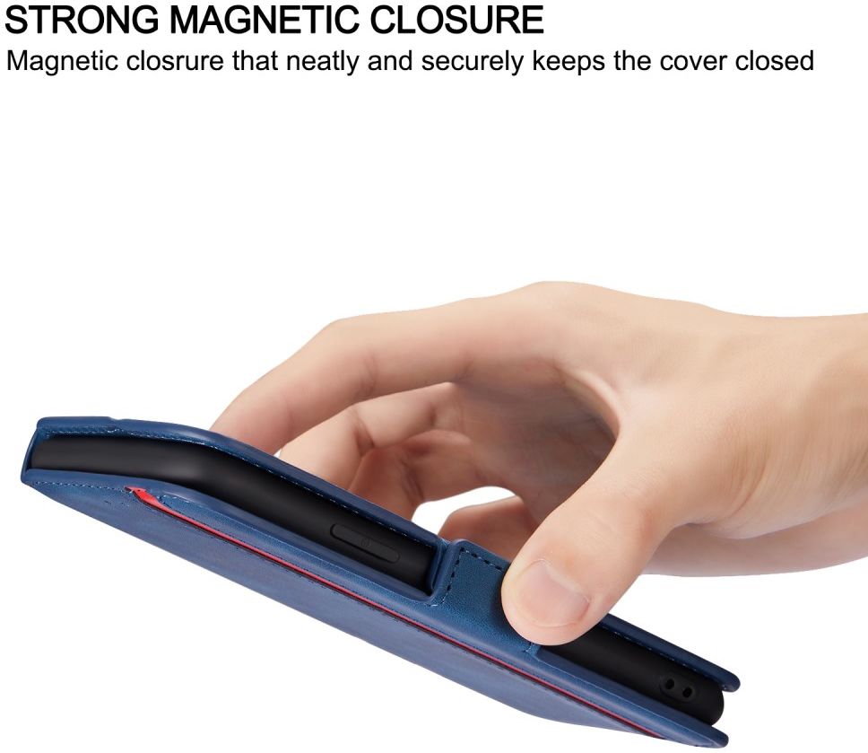Xiaomi Redmi Note 9 Vintage Book Case Hoesje Blauw afbeelding 10