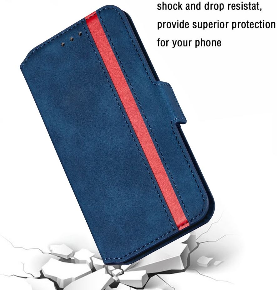 Xiaomi Redmi Note 9 Vintage Book Case Hoesje Blauw afbeelding 12