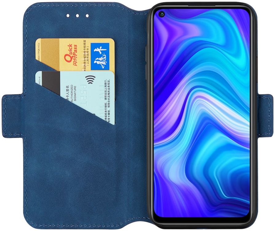 Xiaomi Redmi Note 9 Vintage Book Case Hoesje Blauw afbeelding 9