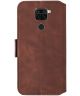 Xiaomi Redmi Note 9 Vintage Book Case Hoesje Bruin