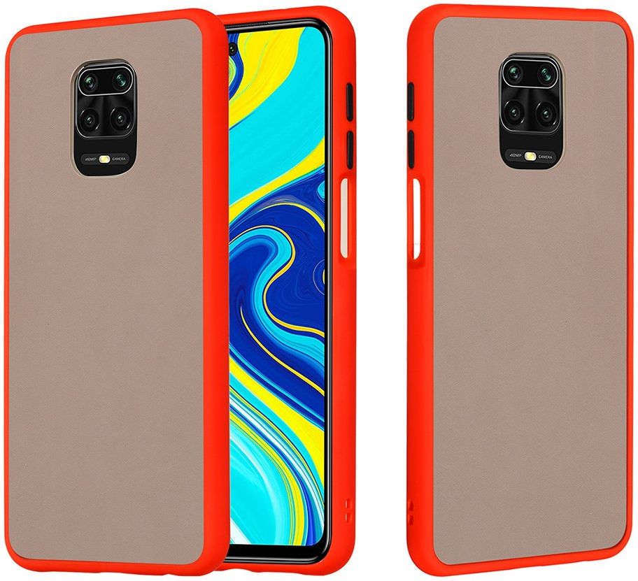 Xiaomi Redmi Note 9S / Note 9 Pro Hoesje met Shock Proof Bumper Rood afbeelding 1