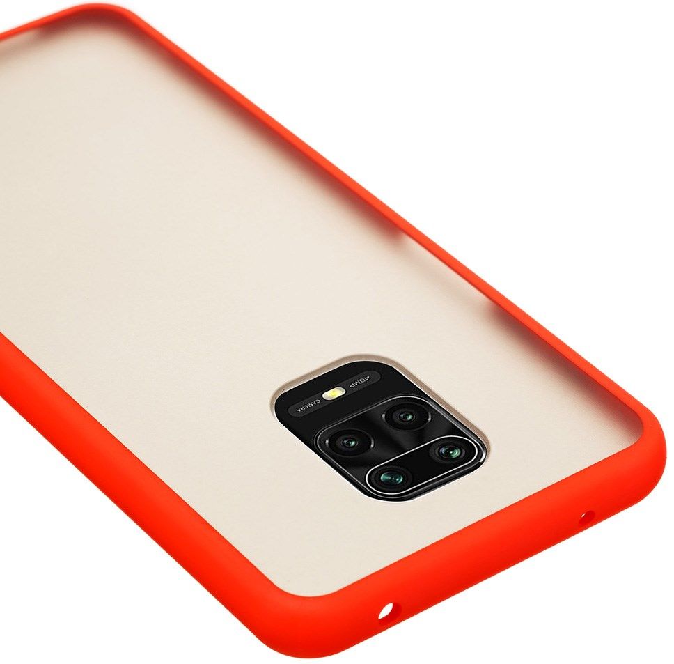 Xiaomi Redmi Note 9S / Note 9 Pro Hoesje met Shock Proof Bumper Rood afbeelding 5