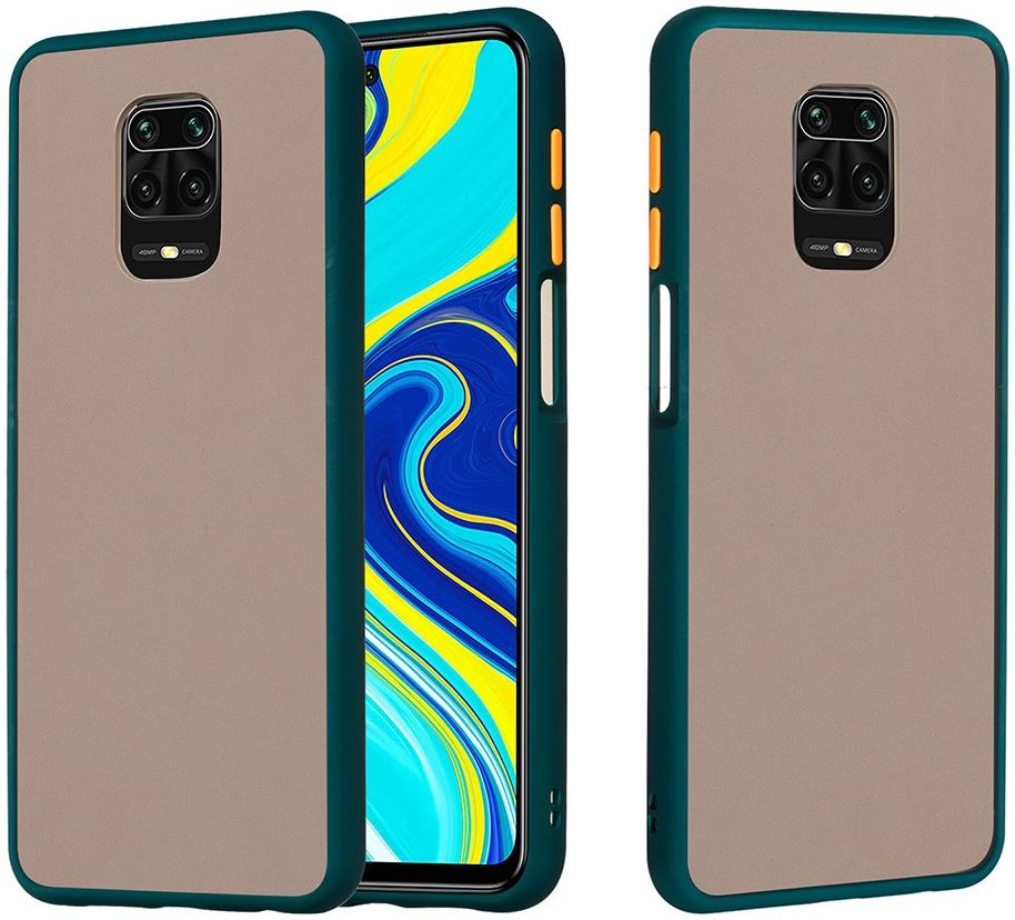 Xiaomi Redmi Note 9S / Note 9 Pro Hoesje met Shock Proof Bumper Groen afbeelding 1