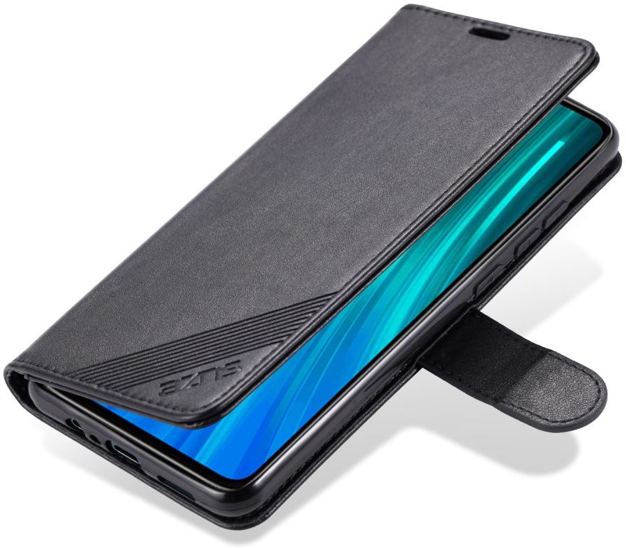 AZNS Xiaomi Redmi 9 Portemonnee Stand Hoesje Zwart afbeelding 2