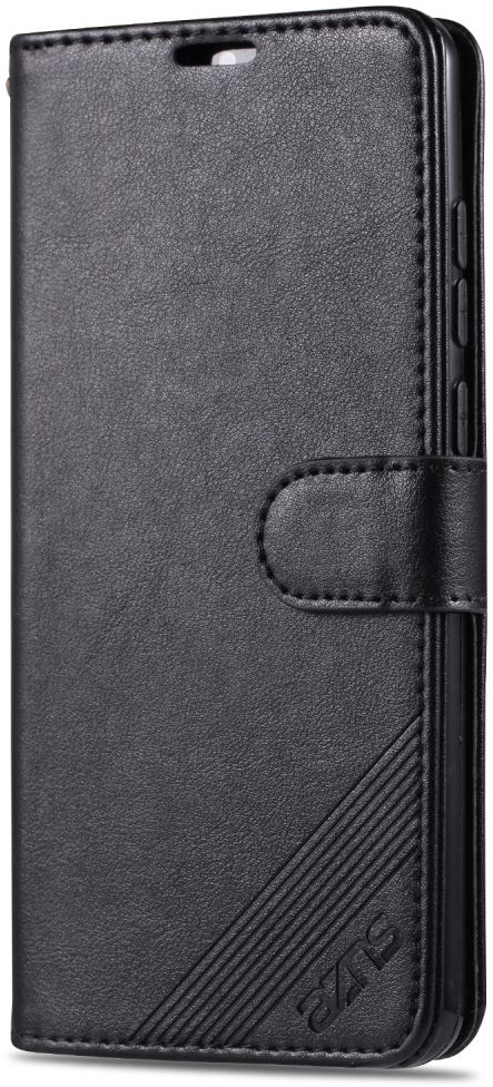 AZNS Xiaomi Redmi 9 Portemonnee Stand Hoesje Zwart afbeelding 3