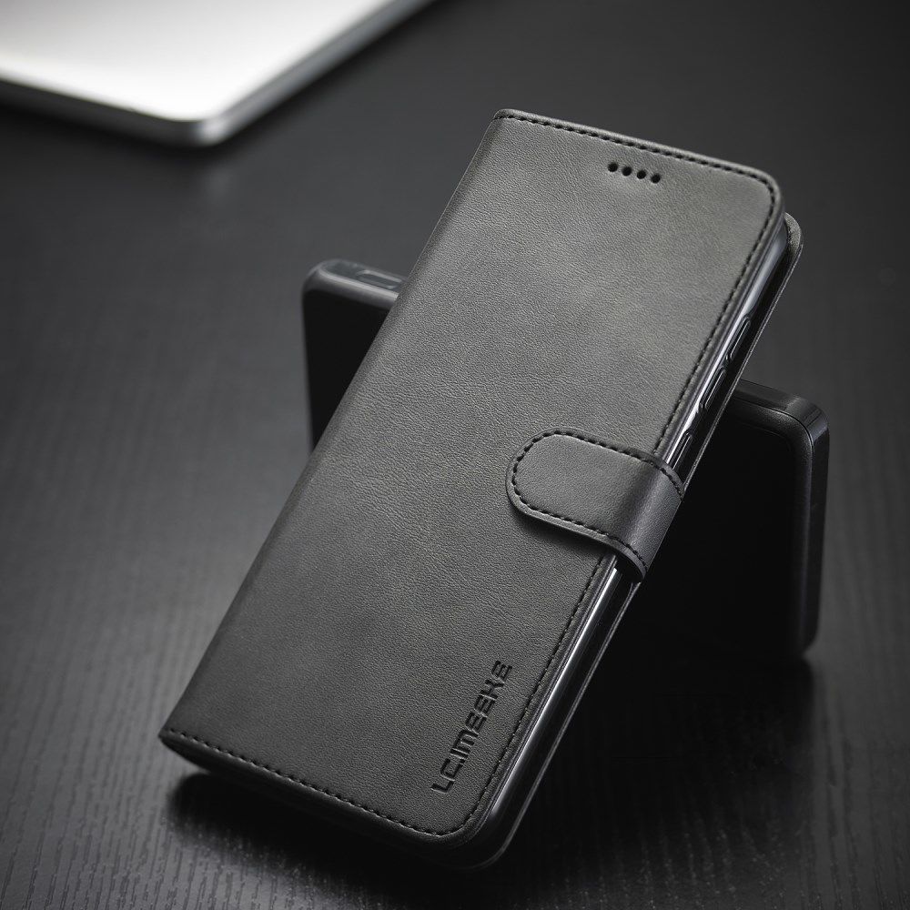 Xiaomi Redmi Note 9 Stand Portemonnee Bookcase Hoesje Zwart afbeelding 3