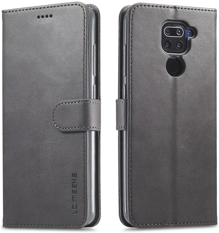 Xiaomi Redmi Note 9 Stand Portemonnee Bookcase Hoesje Grijs afbeelding 5